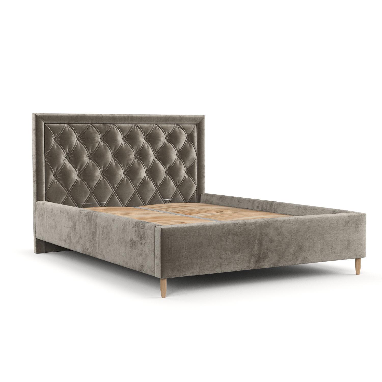 POLSTERBETT Lido 140/200 cm Beige im Lotta Stoff - Beige/Naturfarben, Holz/Holzwerkstoff (140/200cm) - AltaBeds