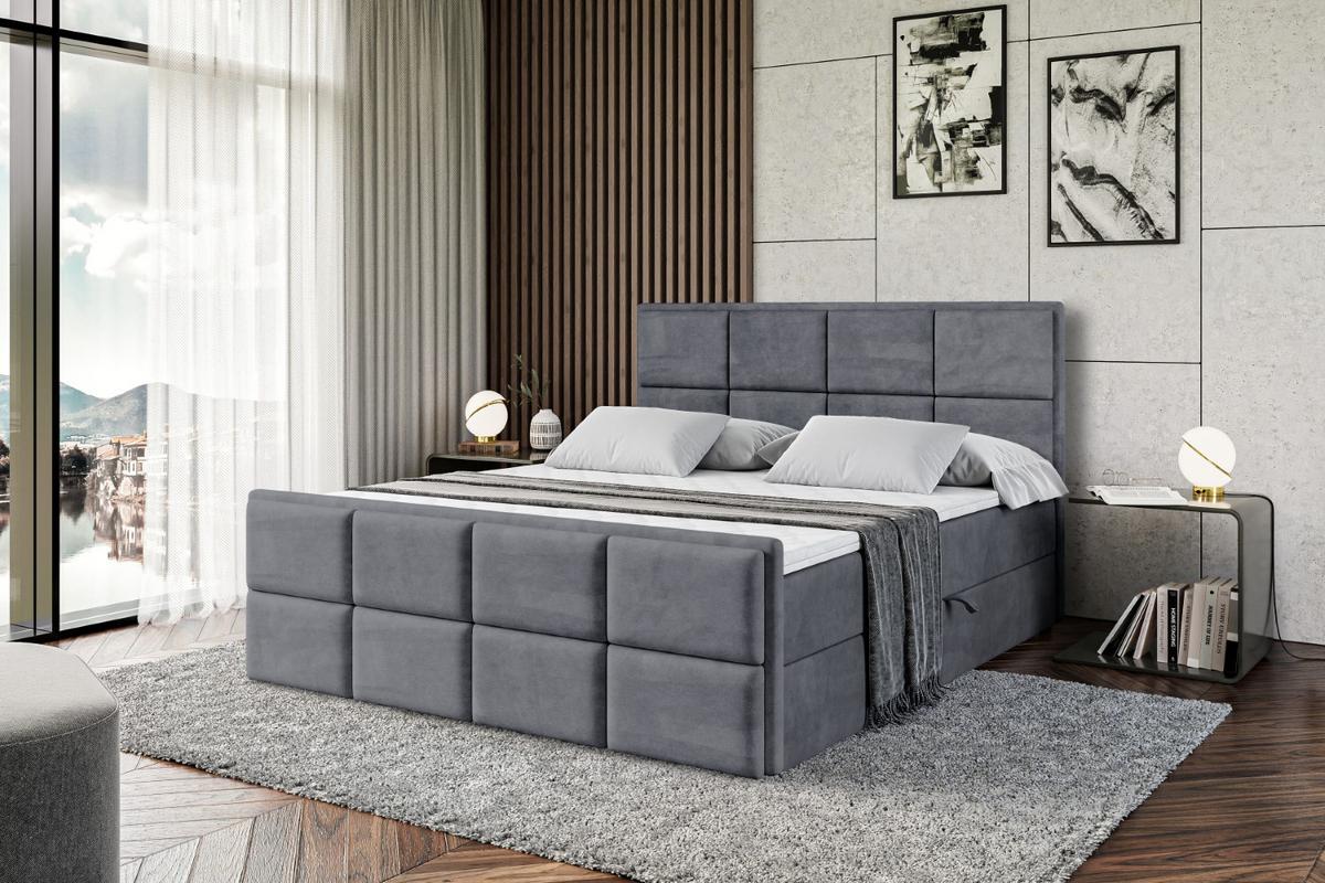 BOXBETT NOVA-Z - 120 x 200 - H3 - Dunkelgrau - Dunkelgrau, Holzwerkstoff (120/200cm) - ALTDECOR