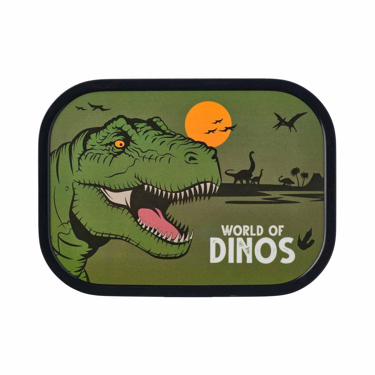 BROTDOSE Campus Dino World 700 ml - Dunkelgrün, Kunststoff (13.2/6.1/17.8cm) - Mepal