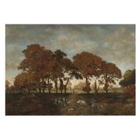 FOTOTAPETE 208x146 cm - Idyllische Landschaft - Weiß, Textil (208/146cm) - Wallfluent