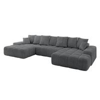 WOHNLANDSCHAFT ENSI-U - 353x164x69 cm Dunkelgrau - Dunkelgrau, Holzwerkstoff/Kunststoff (357/69/164cm) - ALTDECOR