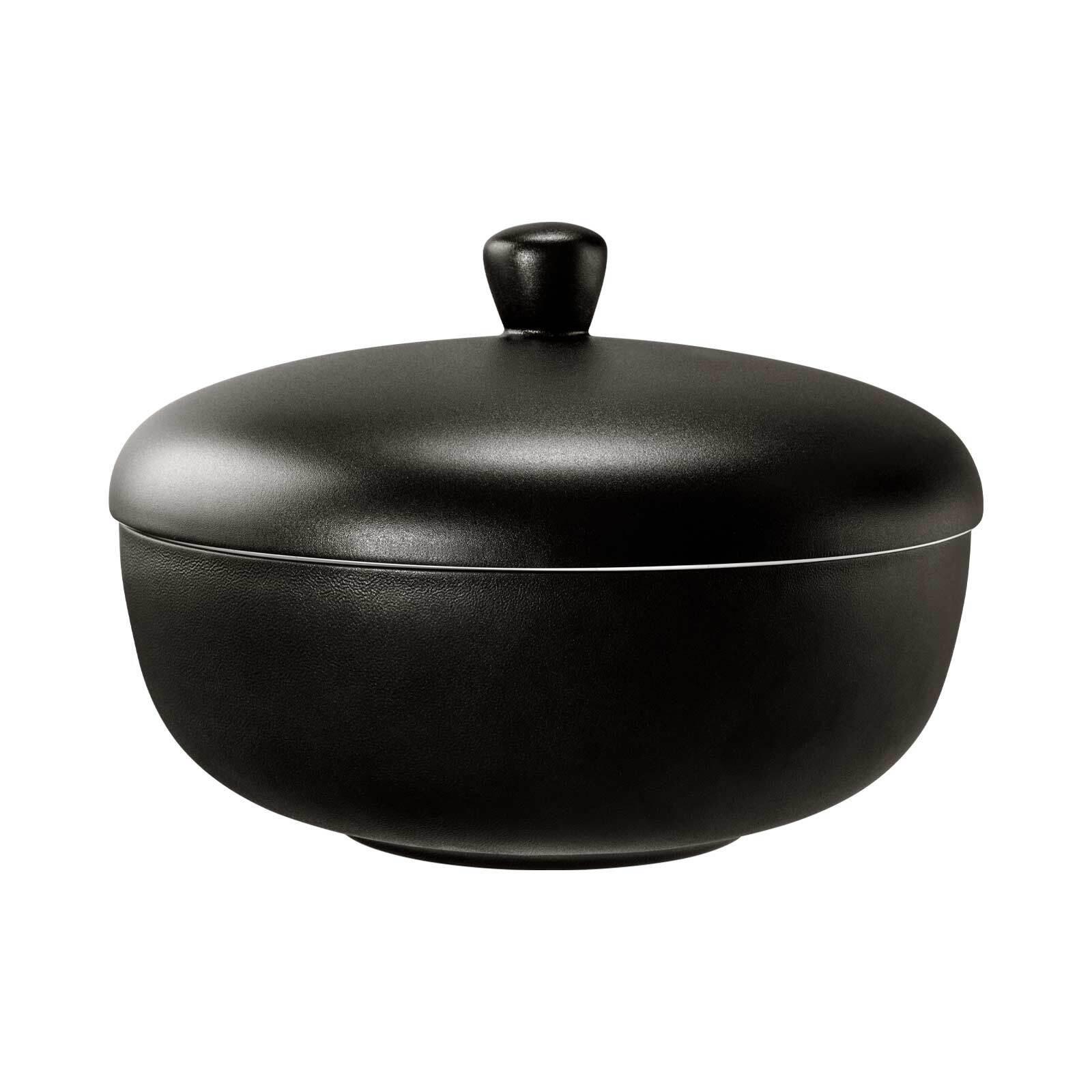 SCHÜSSEL MIT DECKEL Liberty Velvet Black schwarz ø 28 cm - Schwarz, Keramik (28.5cm) - Seltmann Weiden