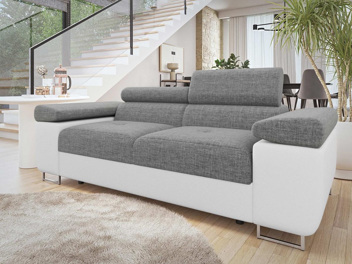 SOFA Torezio 2 - Weiß, Holz/Textil (198/90/102cm) - MIRJAN24