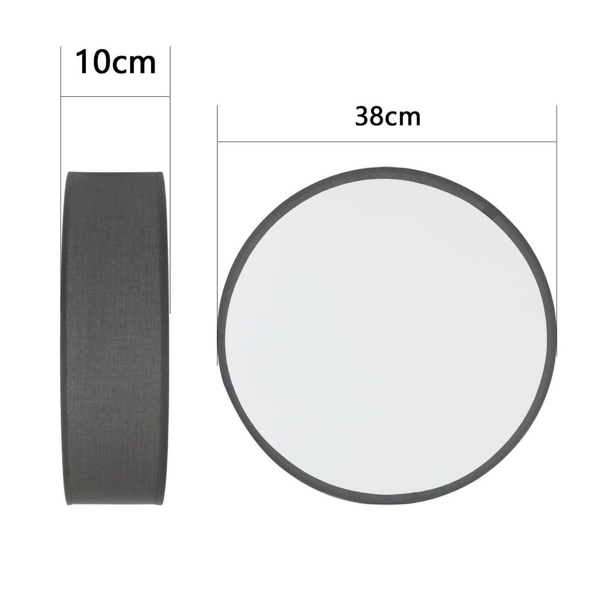 DECKENLEUCHTE Aloysia 38/38/10 cm - Grau, Textil (38/38/10cm) - Nettlife