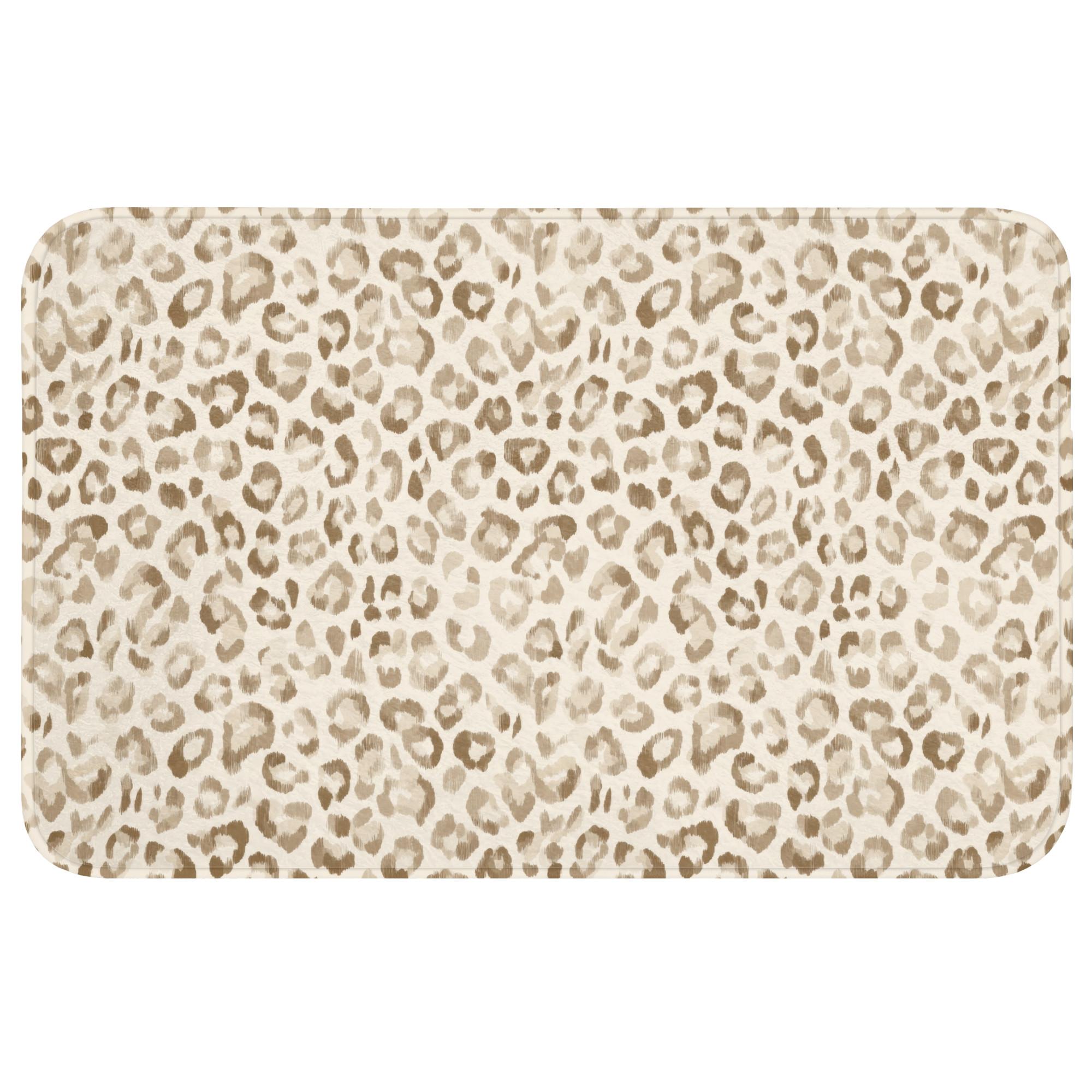 BADEMATTE Leopard - Klassisch - Beige Badvorleger 80x50 cm - Hellbraun, Textil (80/50cm) - OnlyWow