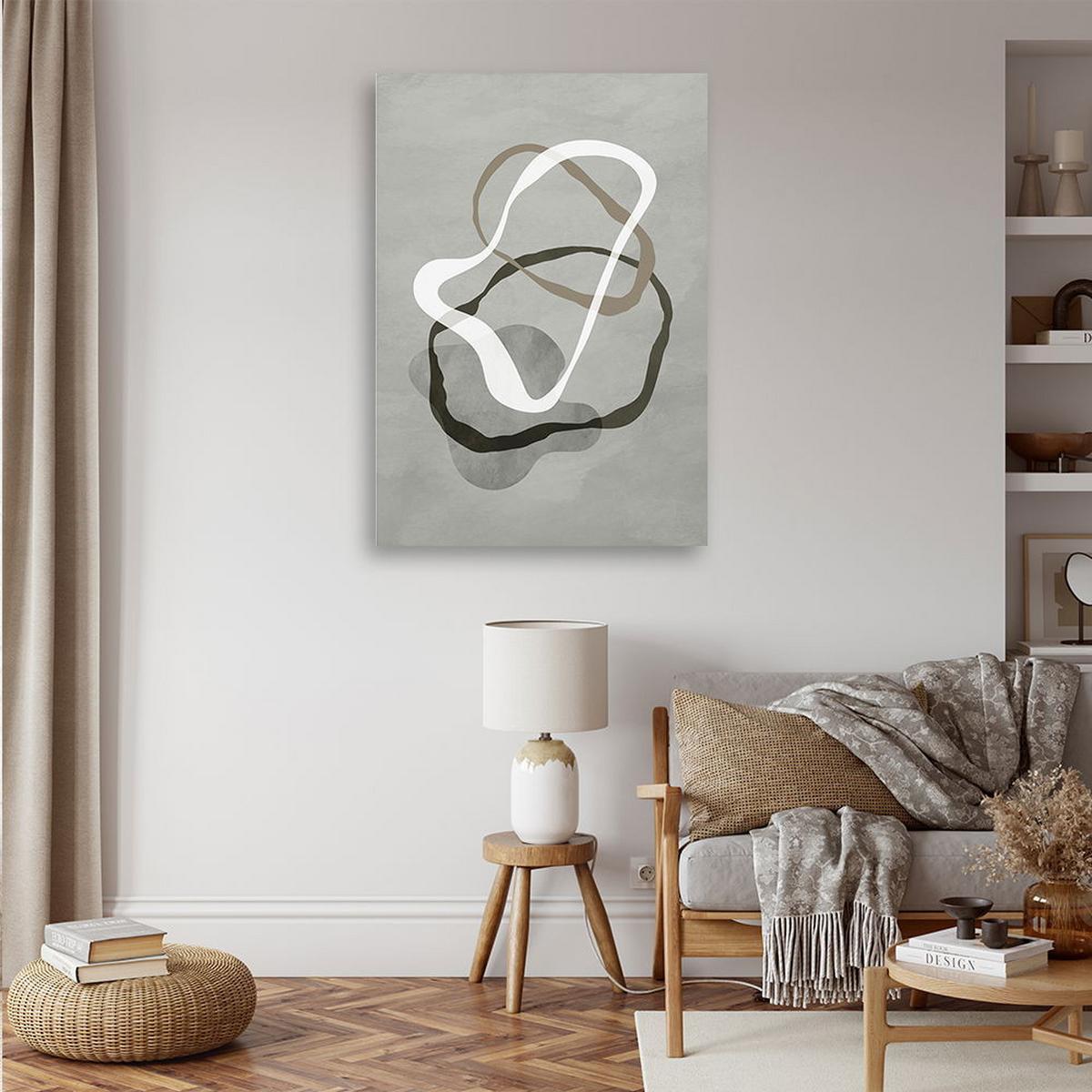 KUNSTDRUCK Grau 70/100 cm - Grau, Textil (70/100cm) - KUNSTLOFT