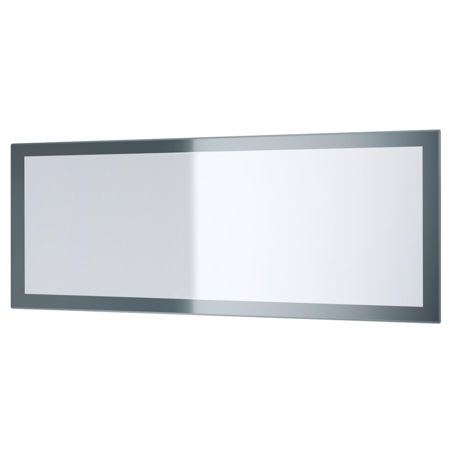 SPIEGEL Lima Grau Hochglanz - Grau, Holzwerkstoff (139/55/2cm) - Vladon