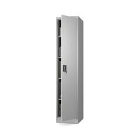 AKTENSCHRANK mit 4 Einlegeböden Hellgrau Stahl 40x185x45cm - Hellgrau, Metall (40/185/45cm) - Muralo