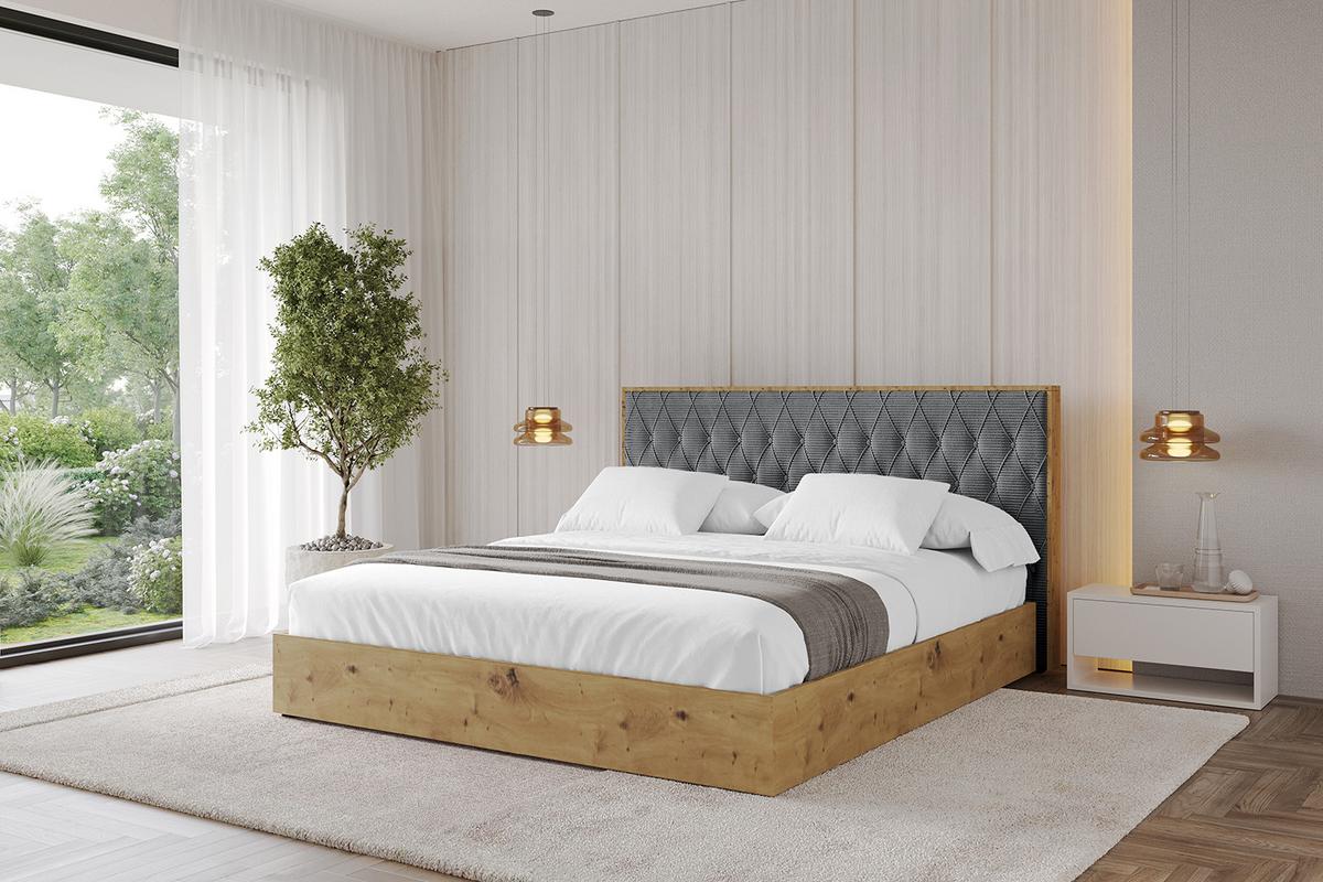 POLSTERBETT mit Bettkasten und Lattenrost, Boxbett ohne Matratze - ENZO5 160x200 Dunkelgrau - Anthrazit, Holzwerkstoff/Textil (160/200cm) - ALTDECOR