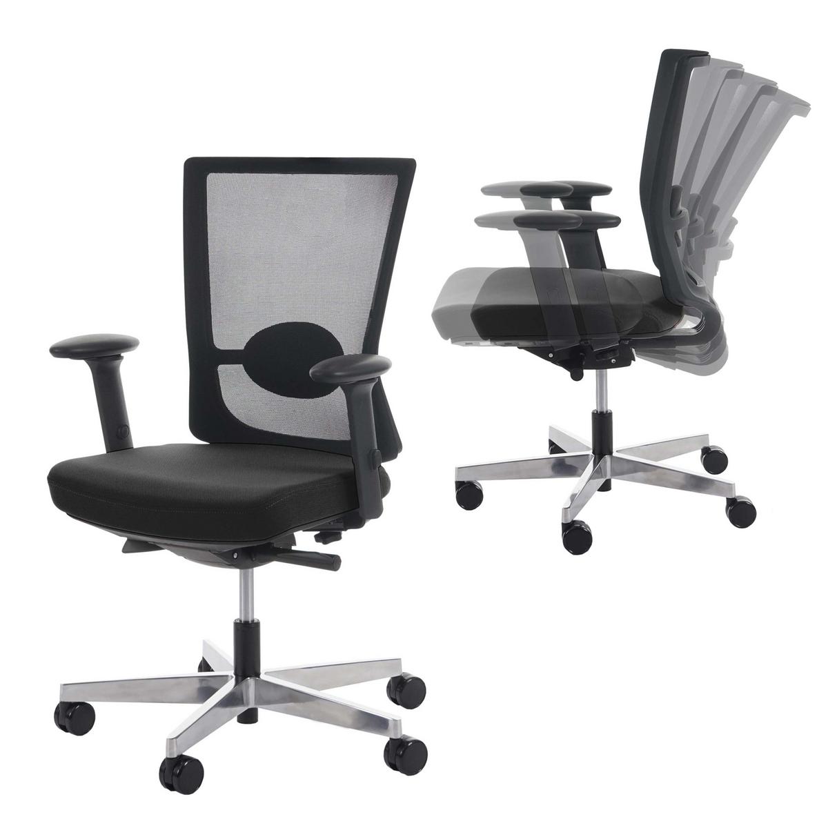 BÜROSTUHL MERRYFAIR Schwarz - Schwarz, Textil (72/106/70cm) - MCW
