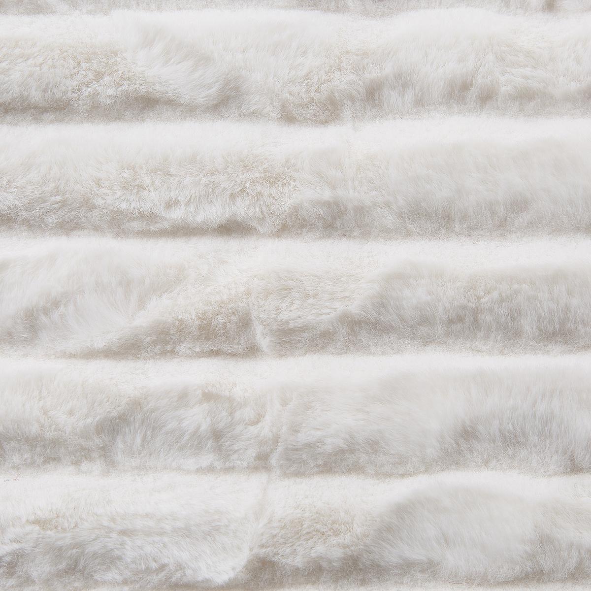 DECKE Cremeweiß Abteh 150/200 cm - Ecru, Textil (150/200cm) - Beliani