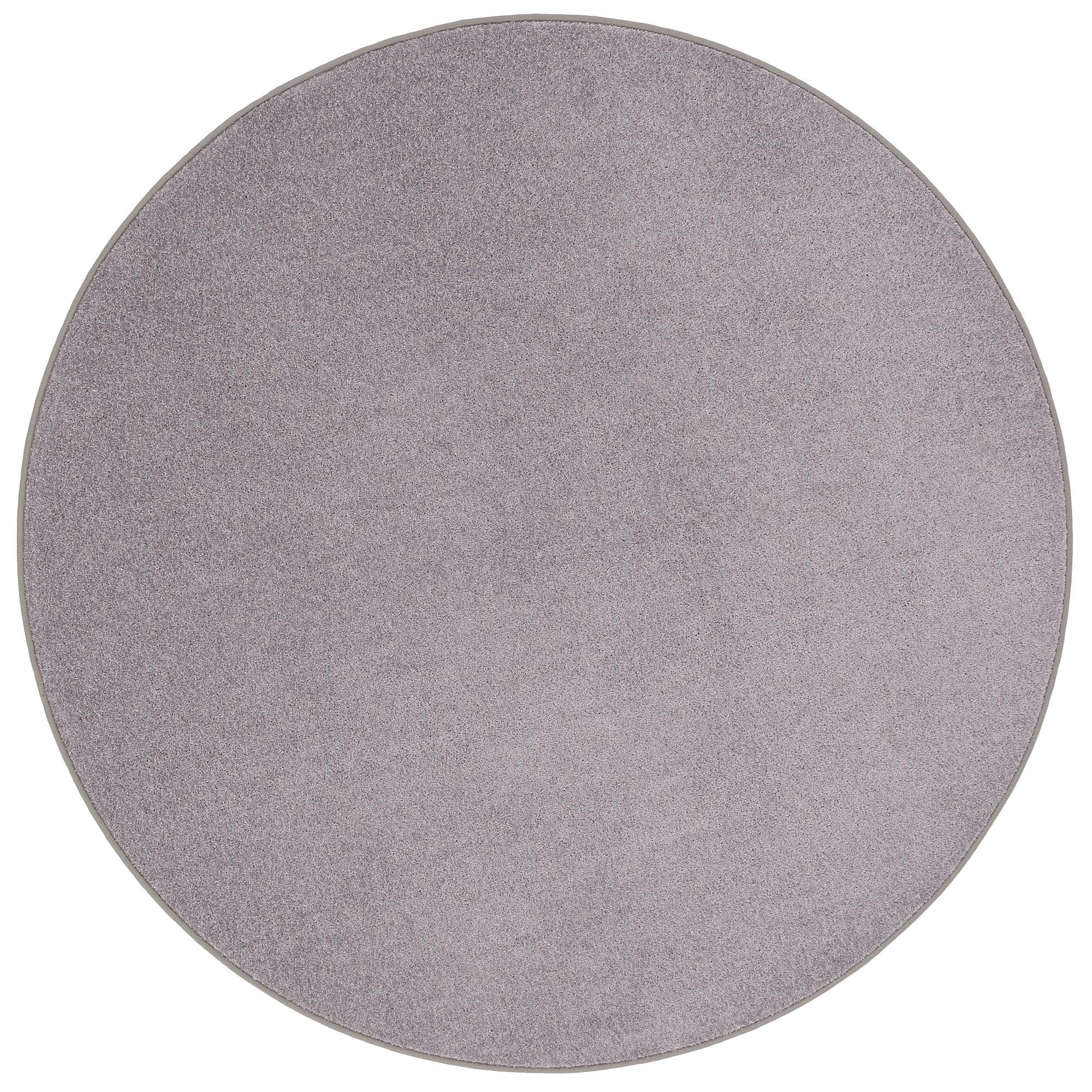TREND VELOURS TEPPICH JOY RUND - Grau, Textil (100/100cm) - Snapstyle
