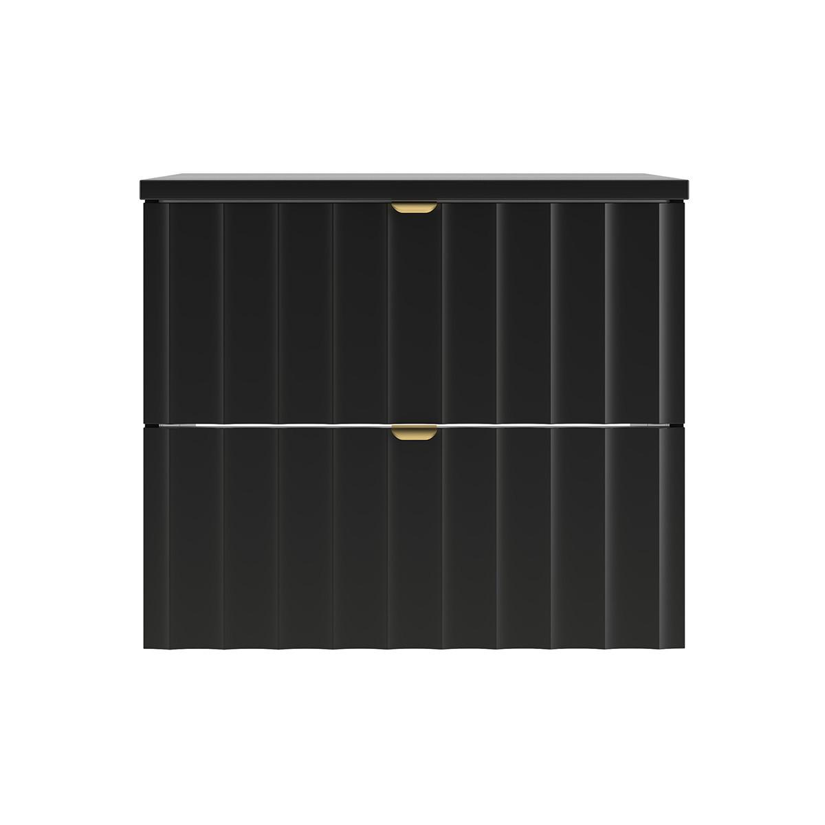 WASCHTISCHUNTERSCHRANK 60.6cm Lexa Schwarz - Schwarz, Holzwerkstoff (60.6/52.2/46.5cm) - Petits-meubles