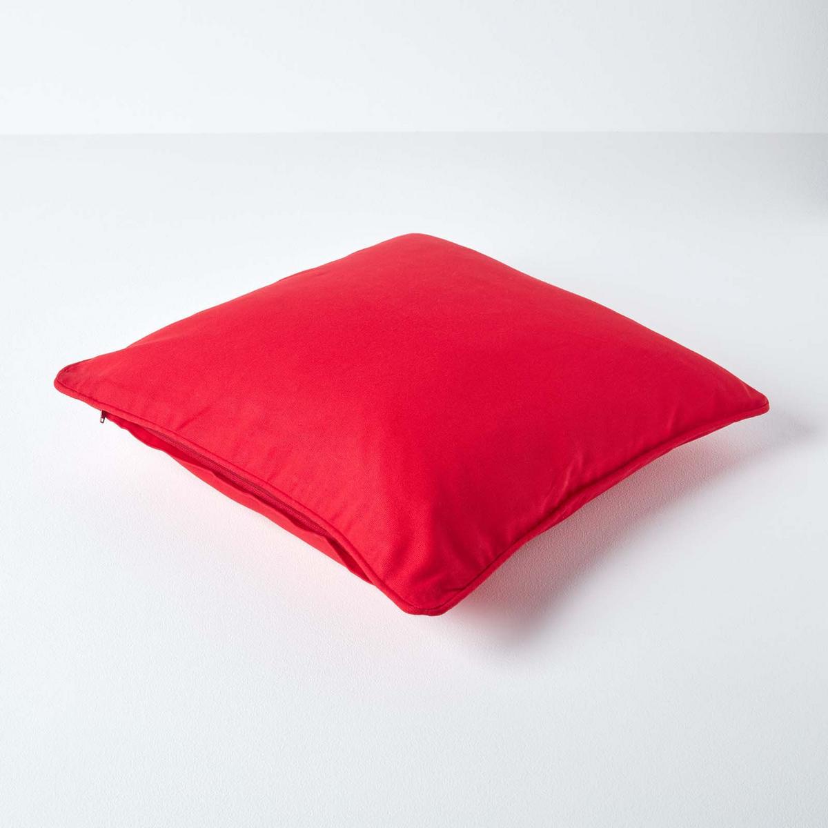 KISSENHÜLLE rot 60/60 cm, 100% Baumwolle - Rot, Textil (60/60cm) - Homescapes