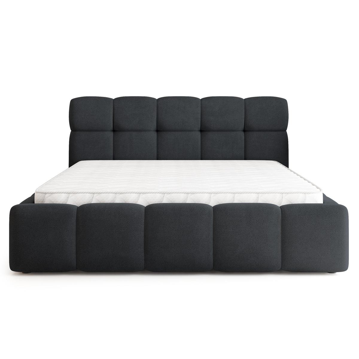 POLSTERBETT FARU SR 120x200 cm mit Bettkästen - Schwarz - Schwarz, Holz (120/200cm) - MASSENO