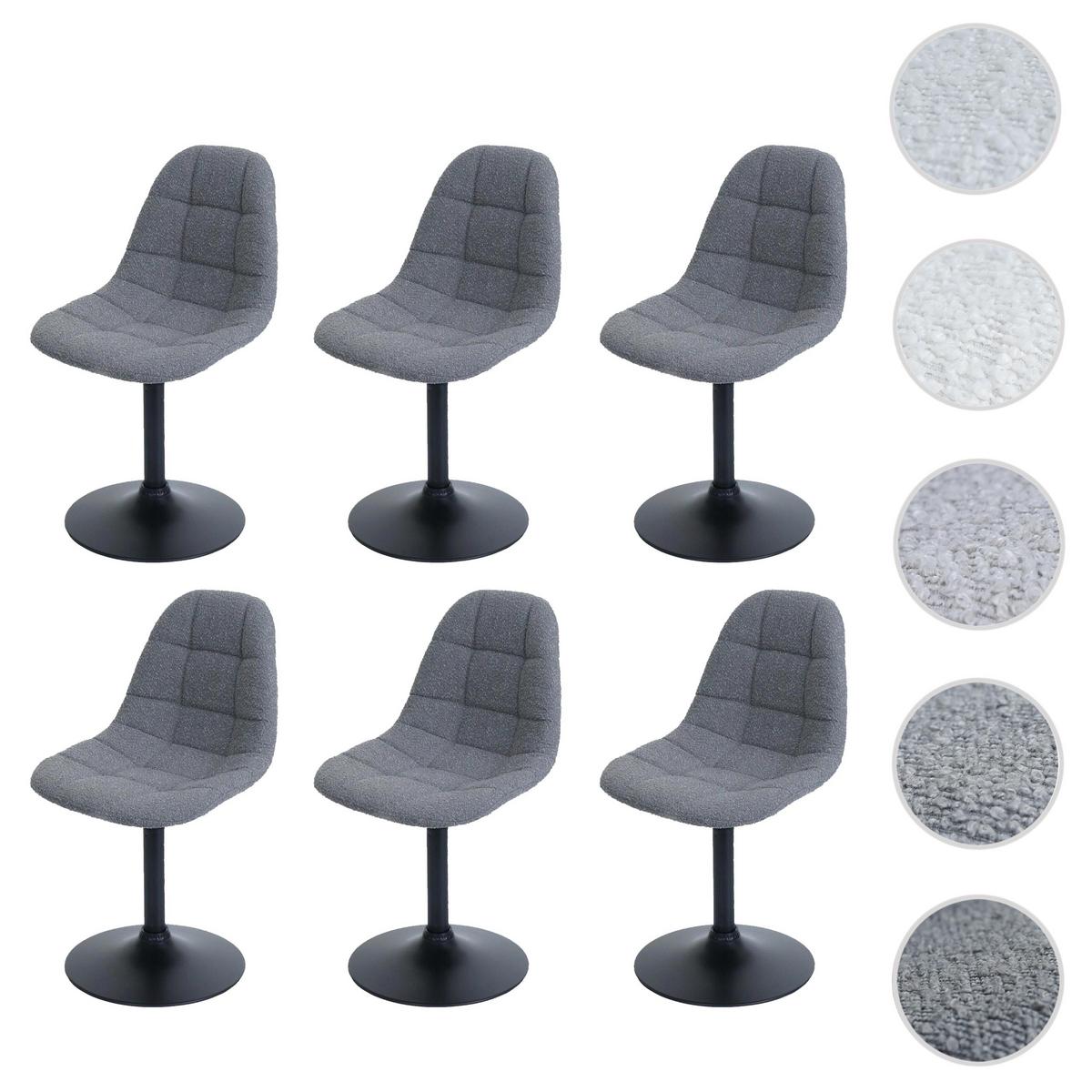 ESSZIMMERSTUHL Grau 6er-Set - Dunkelgrau/Grau, Textil (47/83/43cm) - MCW