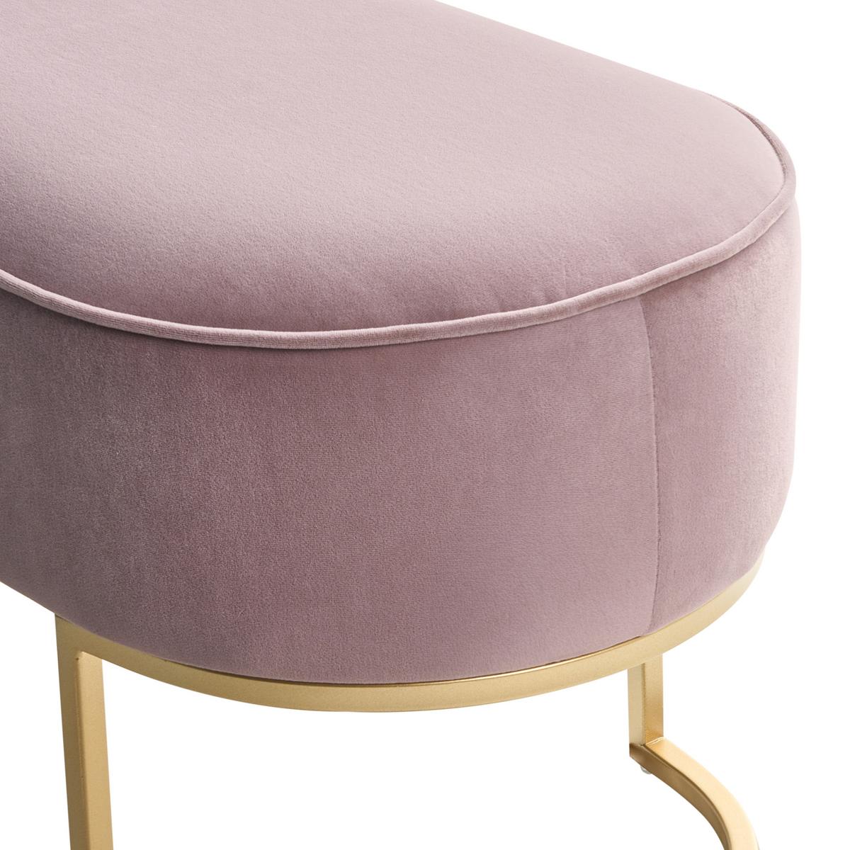 POLSTERBANK Samtstoff Rosa Milry - Pink, Textil (104/40/40cm) - Beliani