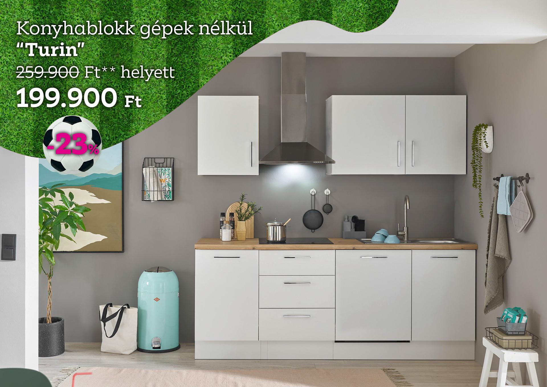 Konyhablokk Turin 259900 Forint helyett 199900 Forint, kedvezmény mértéke 23%