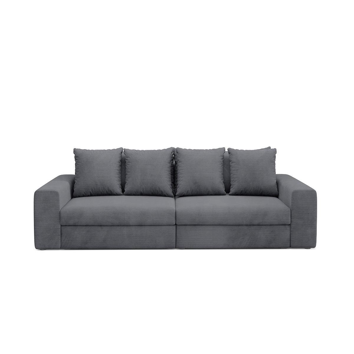 SOFA Paola 3 Sitzplätze Grau - Grau, Holz (272/86/120cm) - Petits-meubles