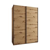 SCHWEBETÜRENSCHRANK 245,5/170/64 2-türig - Schwarz/Eiche Artisan, Holz/Metall (170/245/64cm) - Abiks Möbel