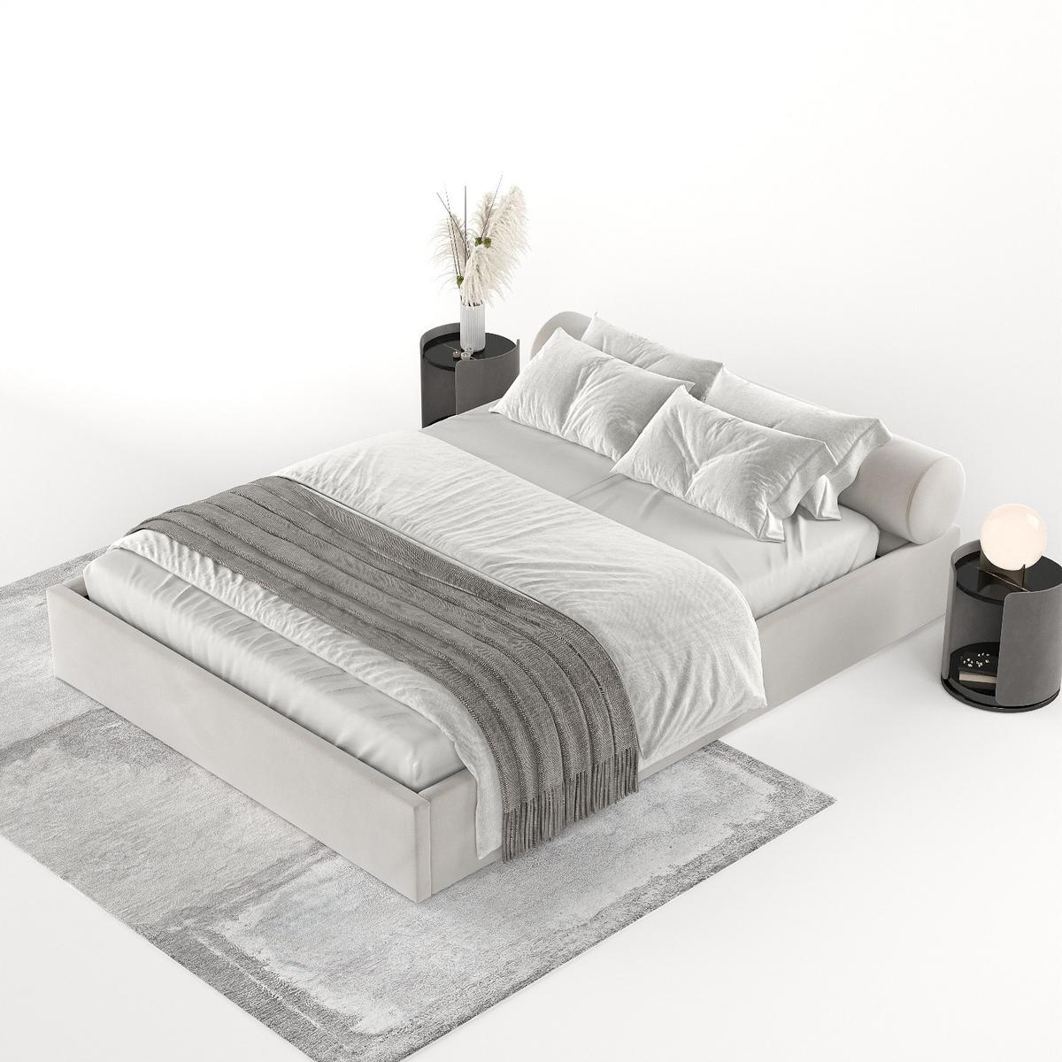 POLSTERBETT Solvo mit Stauraum 140/200 cm Hellbeige im Paros Stoff - Beige/Schwarz, Holz/Holzwerkstoff (140/200cm) - AltaBeds