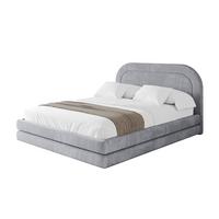 POLSTERBETT mit Bettkasten und Lattenrost, Bett mit Matratze H3/H4 - LERIS 180x200 Hellgrau - Hellgrau, Holzwerkstoff/Textil (180/200cm) - ALTDECOR