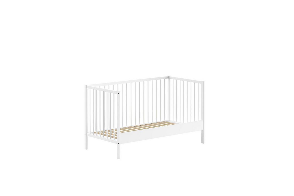 BABYBETT Kara-lynn 144x84x76 aus Massivholz in Buche Weiß - Weiß, Holz (70/140cm) - 58aufmkessel