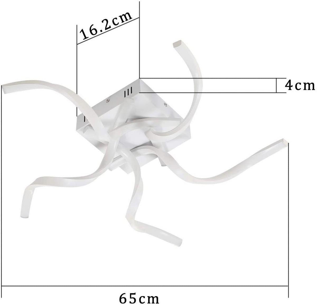 LED-DECKENLEUCHTE VanCleef 65/65/14cm - Weiß, Metall (65/65/14cm) - ZMH
