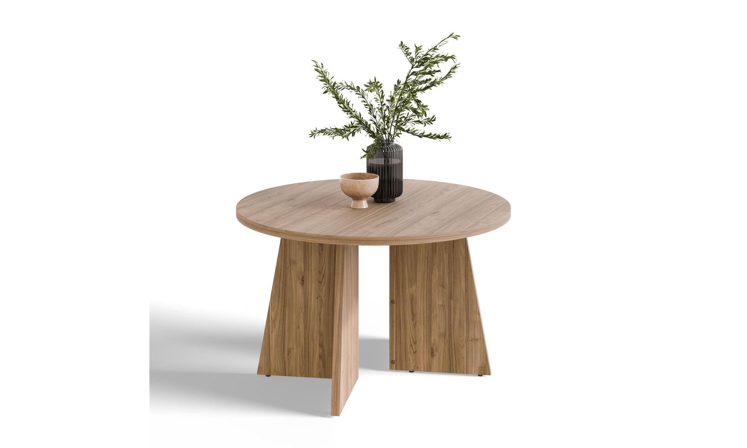 COUCHTISCH MOCHA 75/75/47 cm rund Nussbaum Royal - Nussbaumfarben, Holzwerkstoff (75/75/47cm) - Lookway
