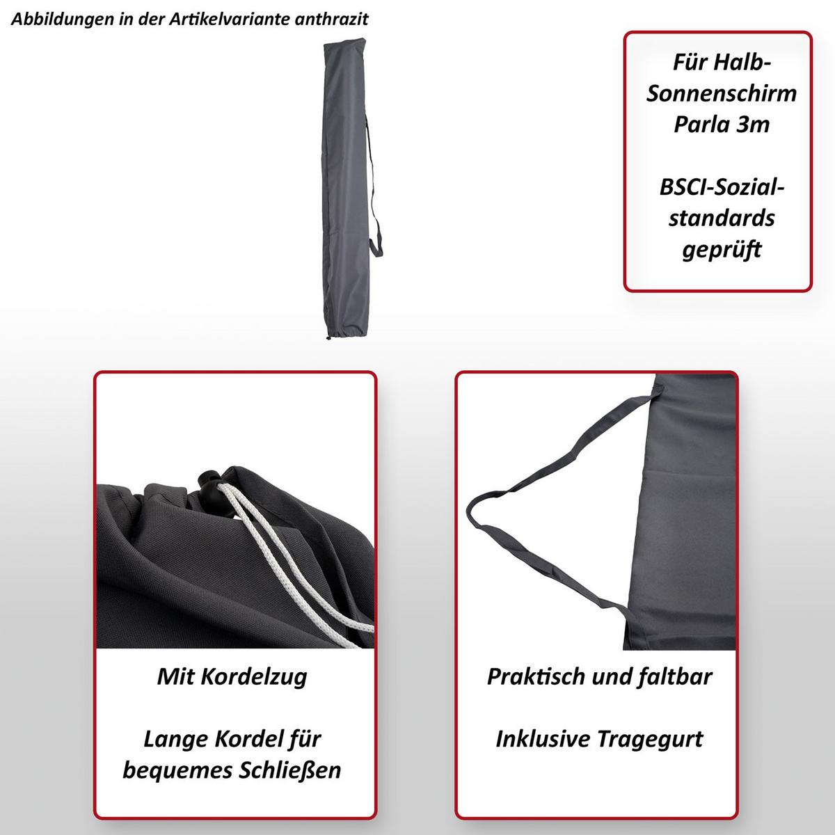 SCHUTZHÜLLE FÜR SONNENSCHIRM Cremeweiß - Weiß, Textil (32/155/32cm) - MCW