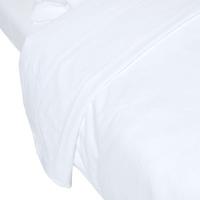 LEINEN-BETTLAKEN ohne Gummizug aus 60% Leinen & 40% Baumwolle - Weiß, Textil (275/275cm) - Homescapes