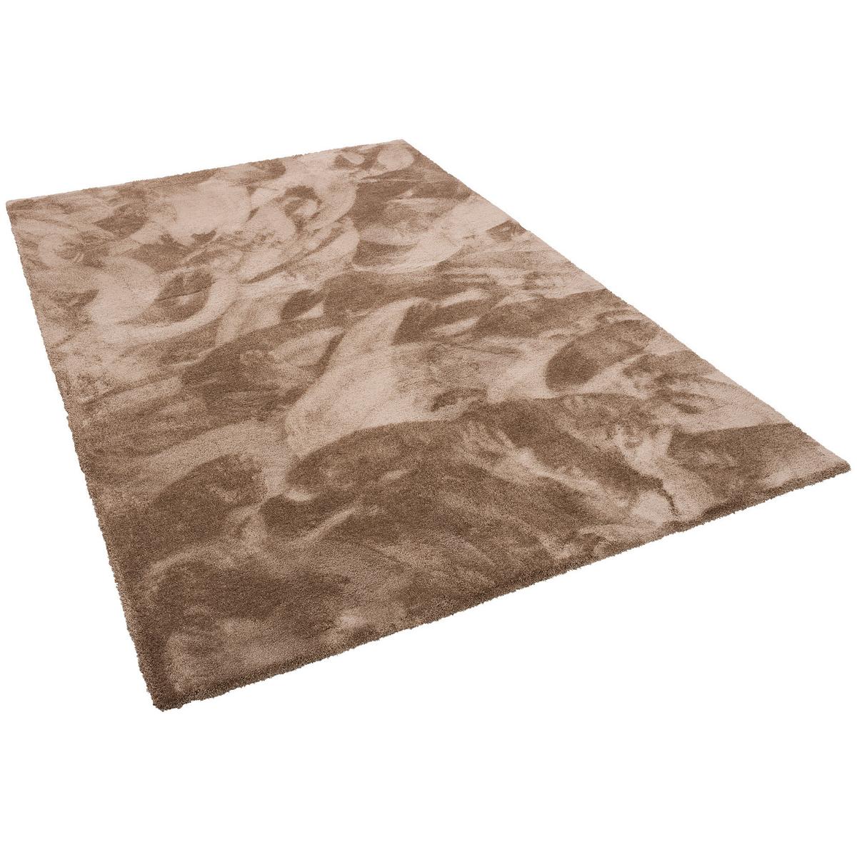 LUXUS HOCHFLOR SHAGGY TEPPICH VELVET - Braun, Textil (100/300cm) - Snapstyle
