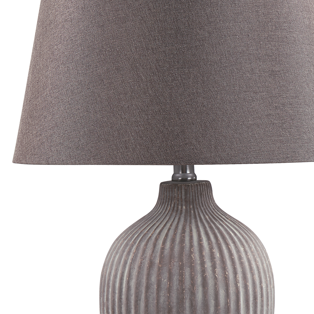 TISCHLAMPE Fergus 33/33/52 cm - Braun, Keramik (33/33/52cm) - Beliani