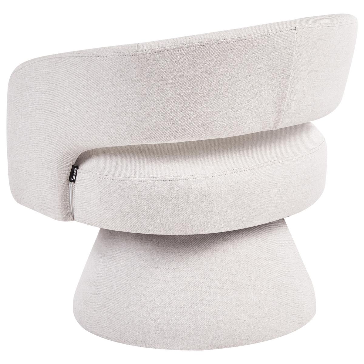 DREHSESSEL Cremeweiß Eidal - Weiß, Textil (68/71/68cm) - Beliani