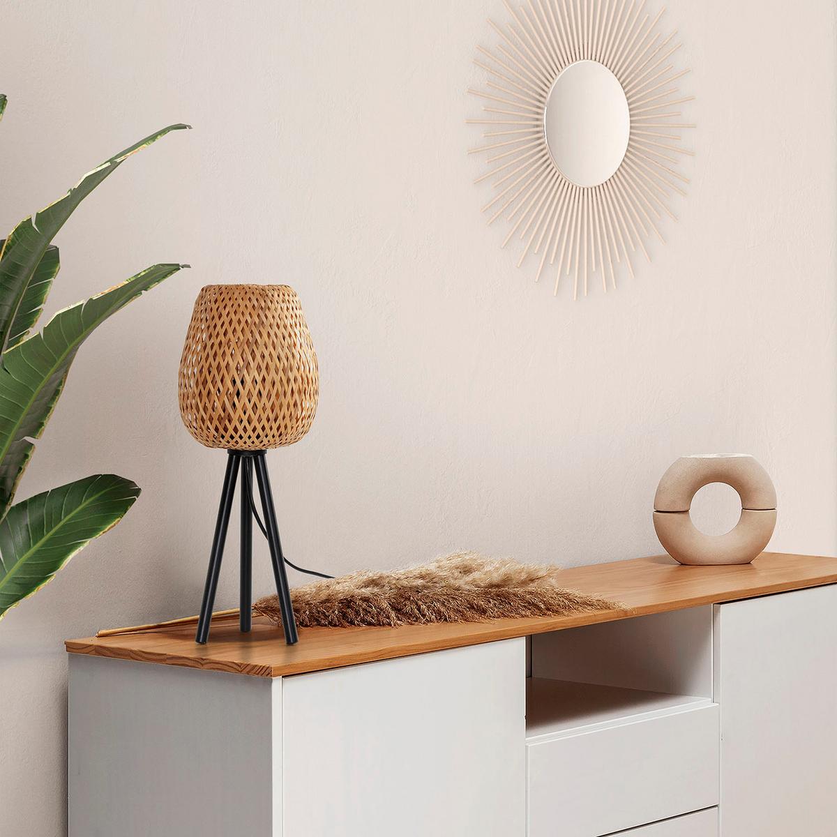 TISCHLEUCHTE 44/44/44 Tara - Beige, Naturmaterialien (44/44/44cm) - VS Venta-stock