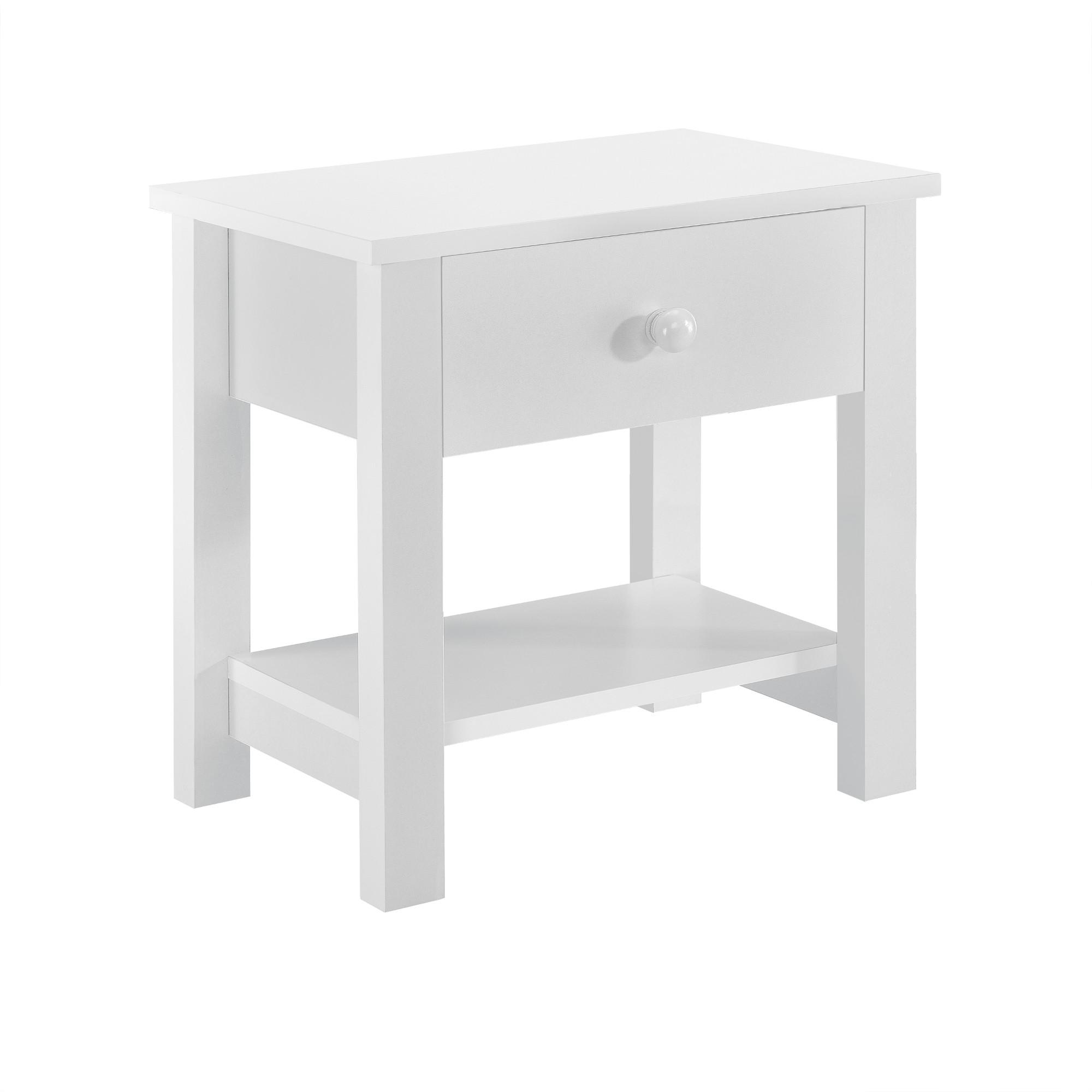 NACHTTISCH - Weiß, Metall (30/40/42cm) - [en.casa]