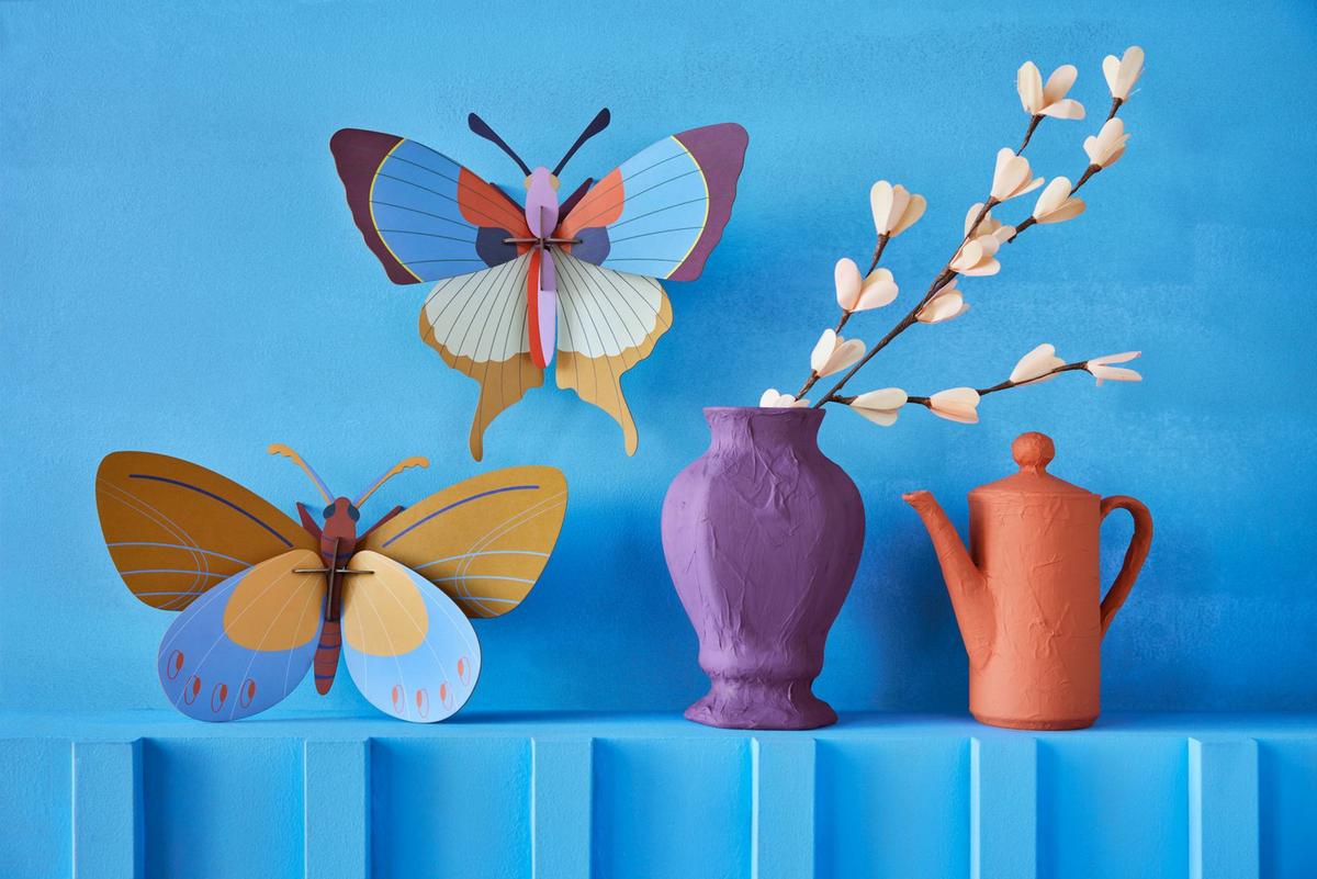 WANDDEKO Azur-Monarch 10/20.5 cm - Multicolor, Wellpappe (10/20.5/34cm) - Studio Roof