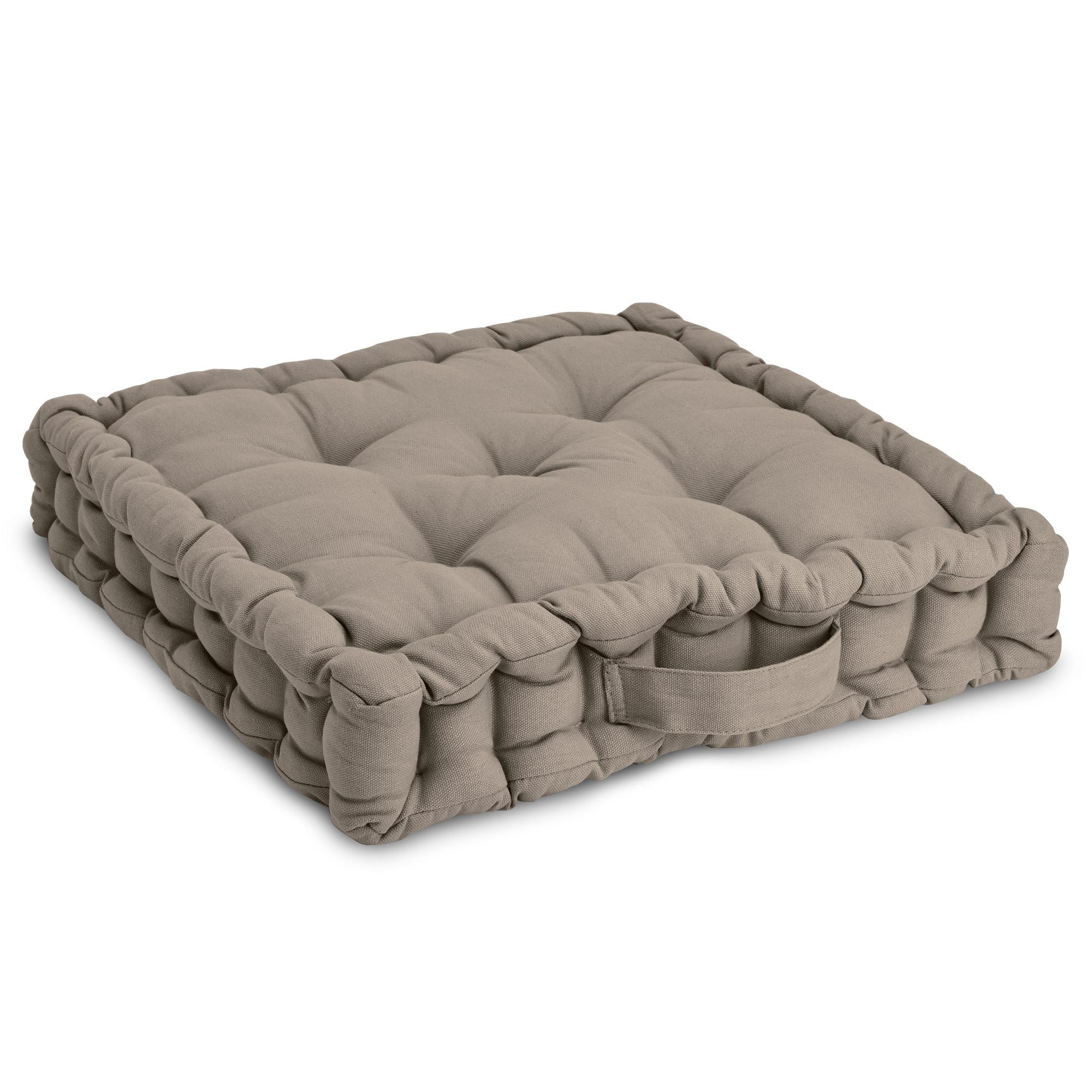 STUHLKISSEN Mila 50/50/10cm Taupe - Taupe, Textil (50/50/10cm) - Beautissu 