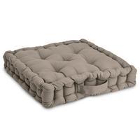 STUHLKISSEN Mila 50/50/10cm Taupe - Taupe, Textil (50/50/10cm) - Beautissu 