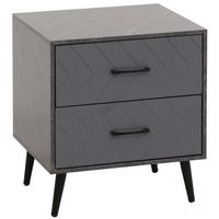 NACHTTISCH rechteckig Grau - Grau, Holz (48/55/40cm) - MCW