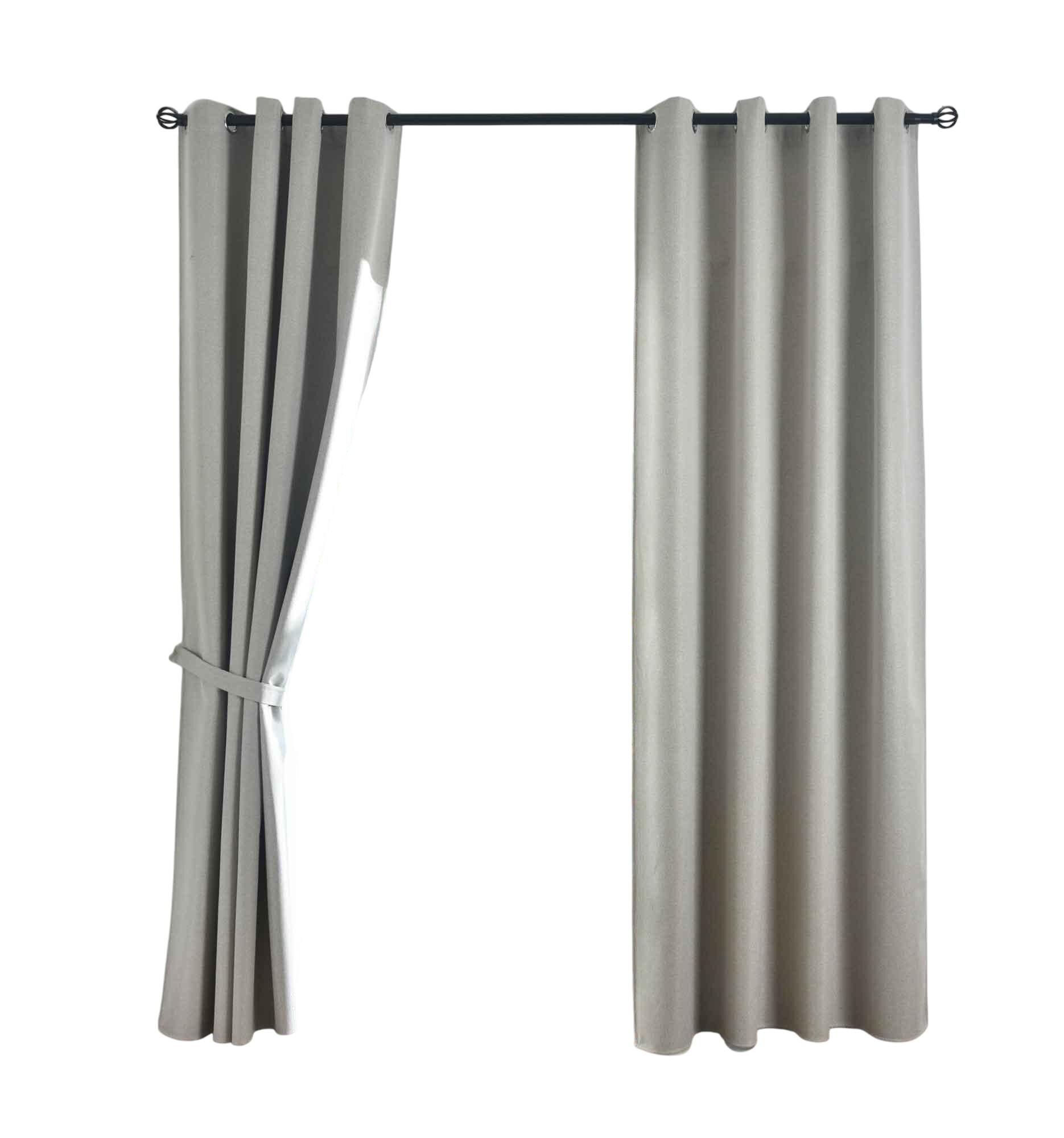 VORHANG 2ER SET »München Dark« HxB 225x145 cm Sand - Sandfarben, Textil (145/225cm) - Gardinenbox