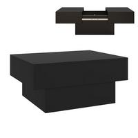 COUCHTISCH Lens 80/60/36 cm - Schwarz, Holzwerkstoff (60/80/36cm) - [en.casa]