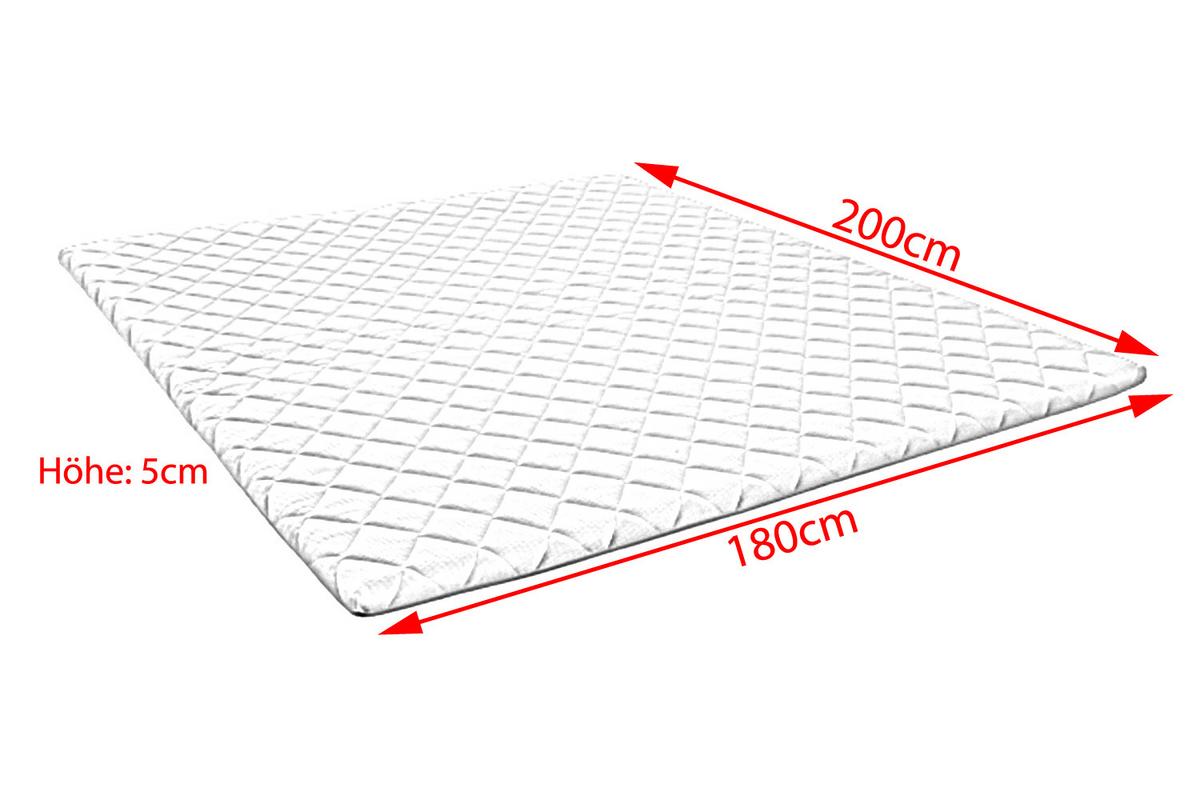 TOPPER KOMFORTSCHAUM SOLO Weiß - Weiß, Textil (180/200cm) - KAWOLA