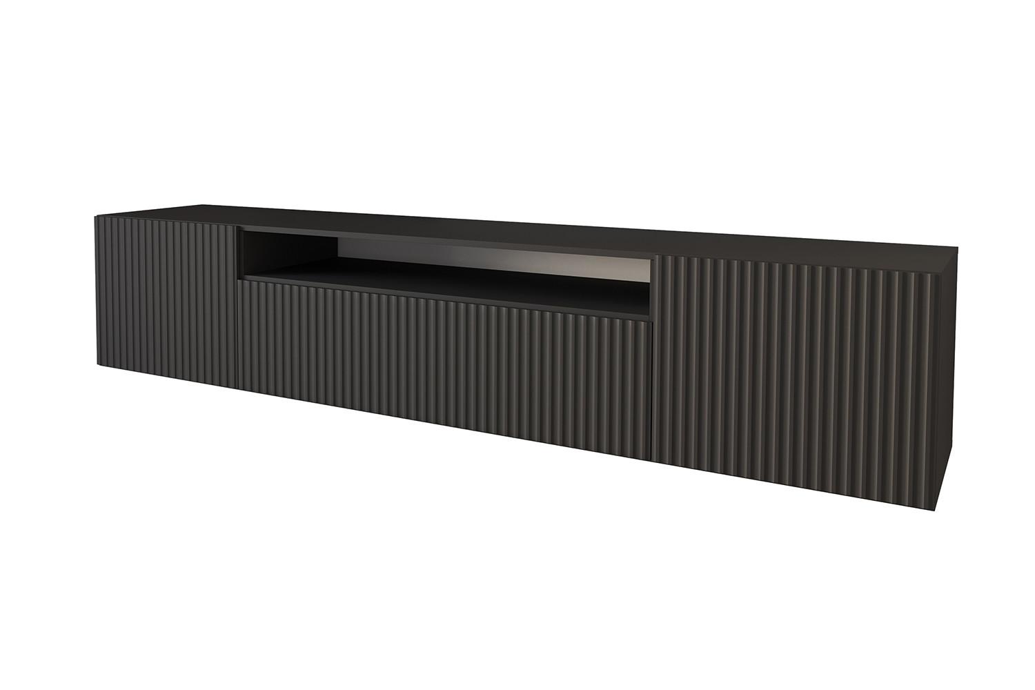 LOWBOARD NOA-2-W 200x40x41 cm - Schwarz - Schwarz/Weiß, Holzwerkstoff (200/40/41cm) - ALTDECOR