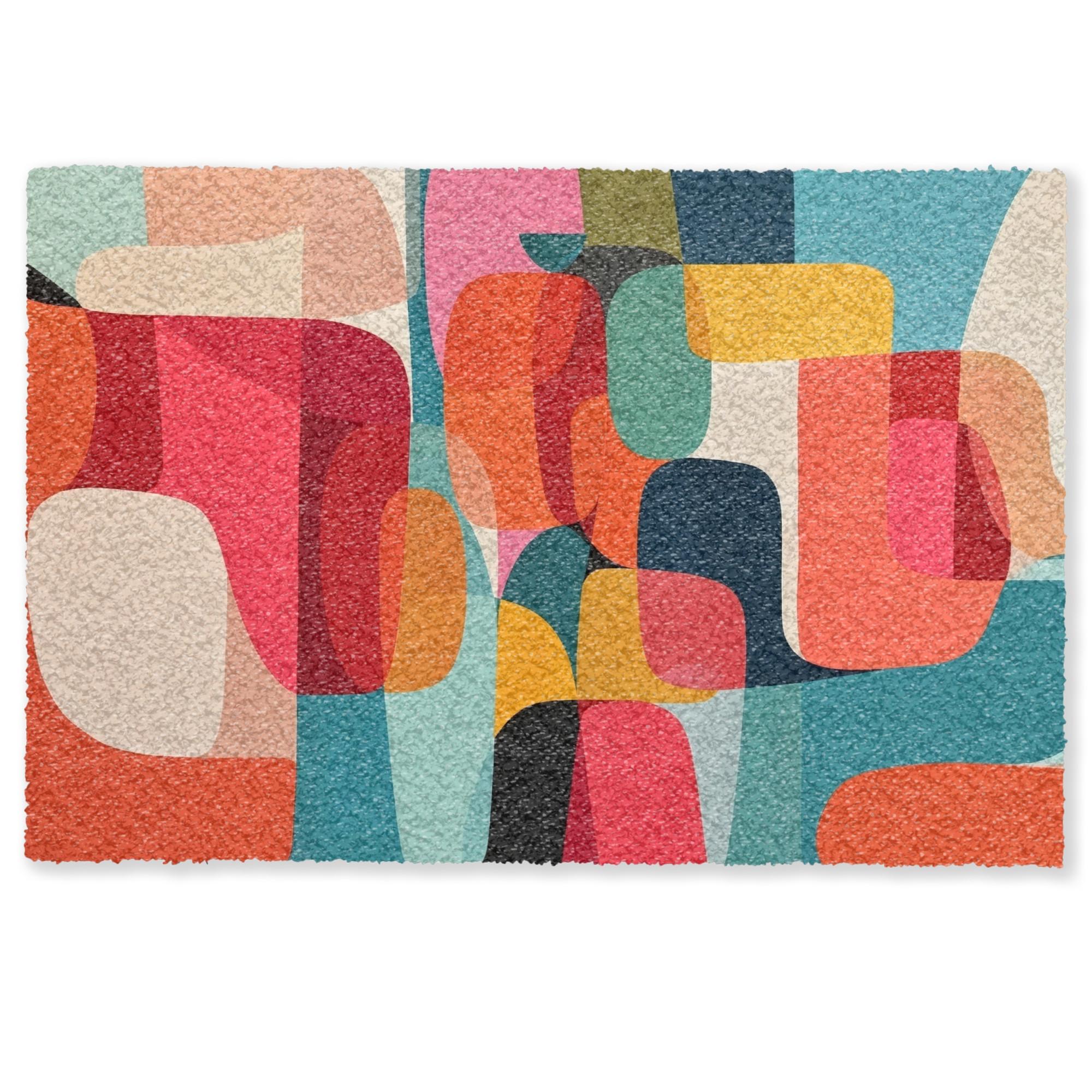 FUSSMATTE Formen - Bunt - Abstrakt - Flugzeuge Sauberlaufmatte 60x40 cm - Multicolor, Kunststoff (60/0.4cm) - MuchoWow