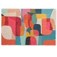 FUSSMATTE Formen - Bunt - Abstrakt - Flugzeuge Sauberlaufmatte 60x40 cm - Multicolor, Kunststoff (60/0.4cm) - MuchoWow