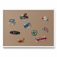 MAGNETTAFEL 70x50 cm Weißer Rahmen Hellbraun - Walnussfarben, Metall (70/50/0.4cm) - TULUP