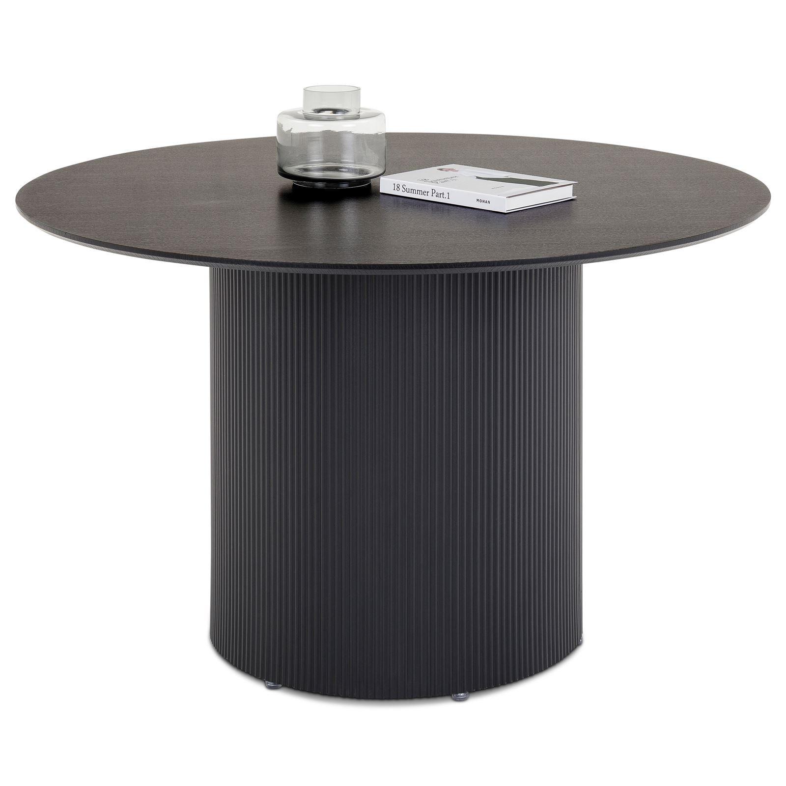 ESSTISCH VIANNEY schwarz - Schwarz, Metall (120/120/75cm) - IDIMEX