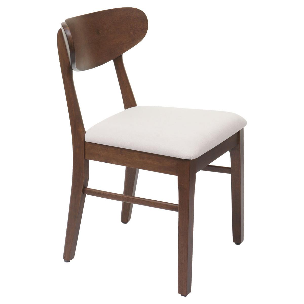 ESSZIMMERSTUHL Braun, Cremeweiß 2er-Set - Creme/Braun, Holz (45/79/49cm) - MCW