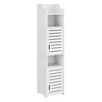 HOCHSCHRANK Mora - Weiß, Kunststoff (32/135/32cm) - [en.casa]